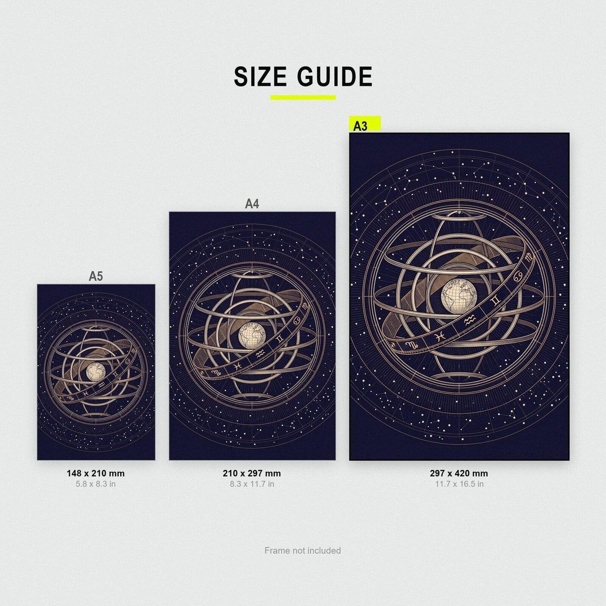 Armillary Celestial Chart Art Print