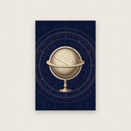 Celestial Globe Celestial Chart Art Print