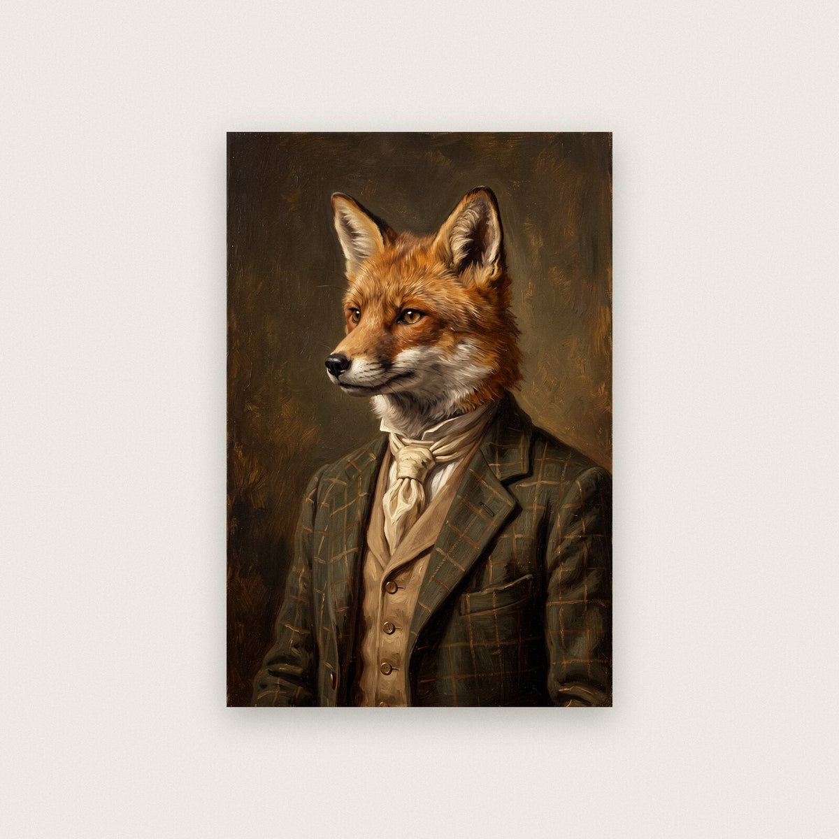 Fox The Gentry Animal Portrait Art Print