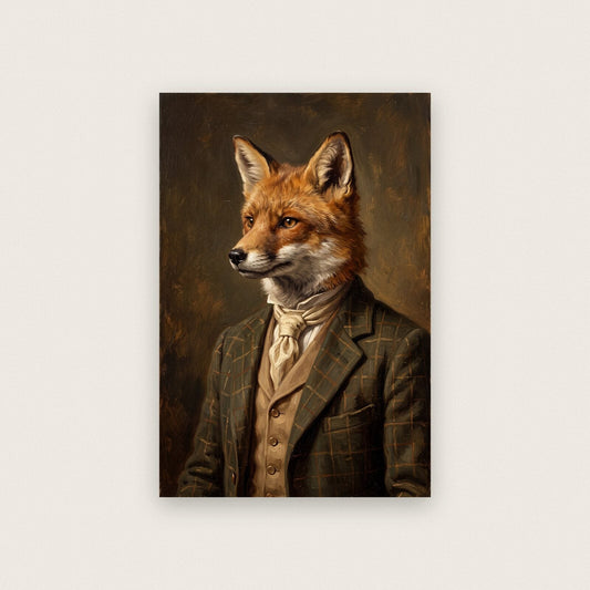 Fox The Gentry Animal Portrait Art Print