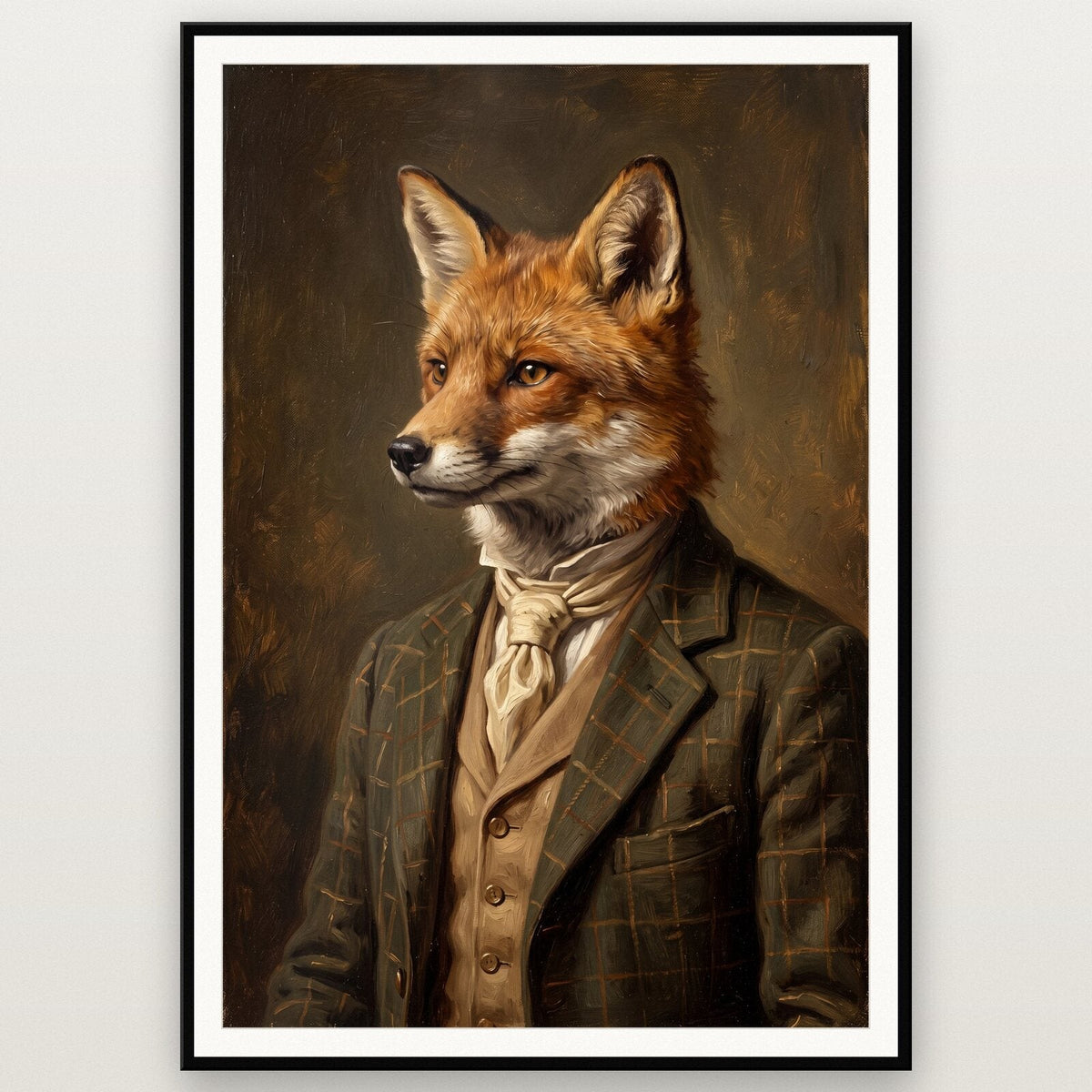 Fox The Gentry Animal Portrait Art Print