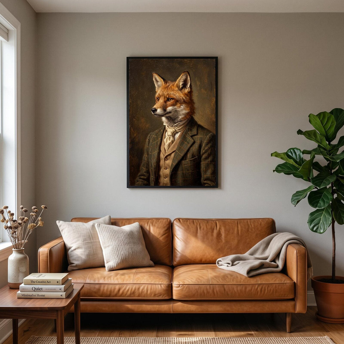 Fox The Gentry Animal Portrait Art Print