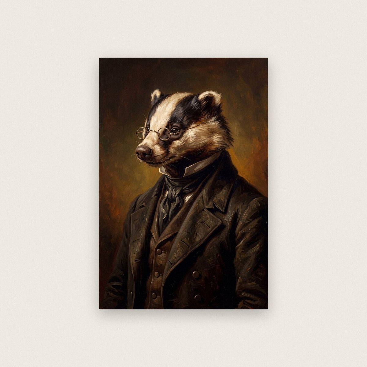 Badger The Gentry Animal Portrait Art Print