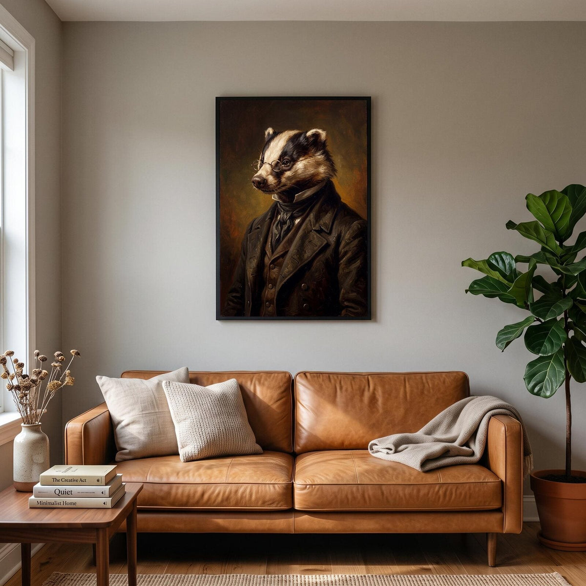 Badger The Gentry Animal Portrait Art Print