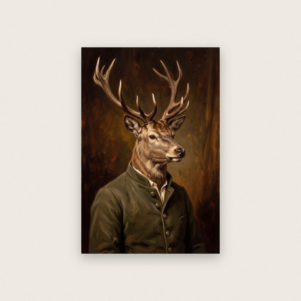 Stag The Gentry Animal Portrait Art Print