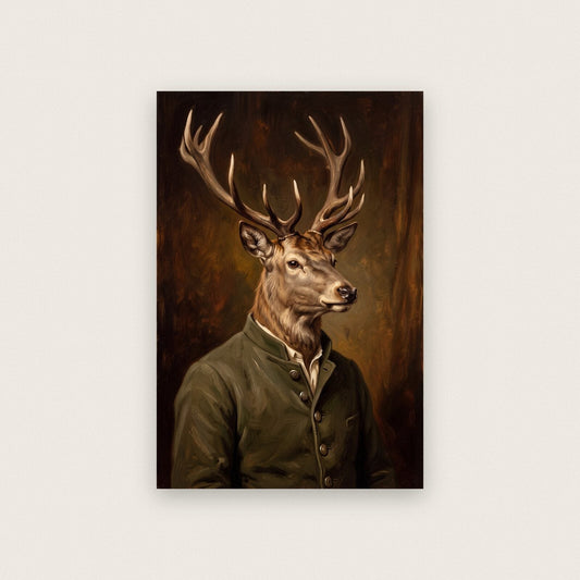 Stag The Gentry Animal Portrait Art Print