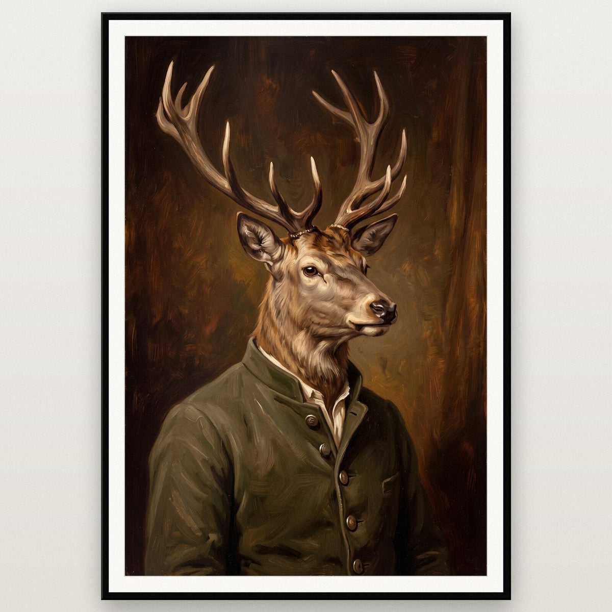 Stag The Gentry Animal Portrait Art Print