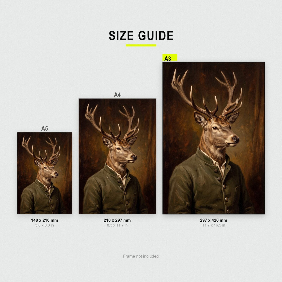 Stag The Gentry Animal Portrait Art Print