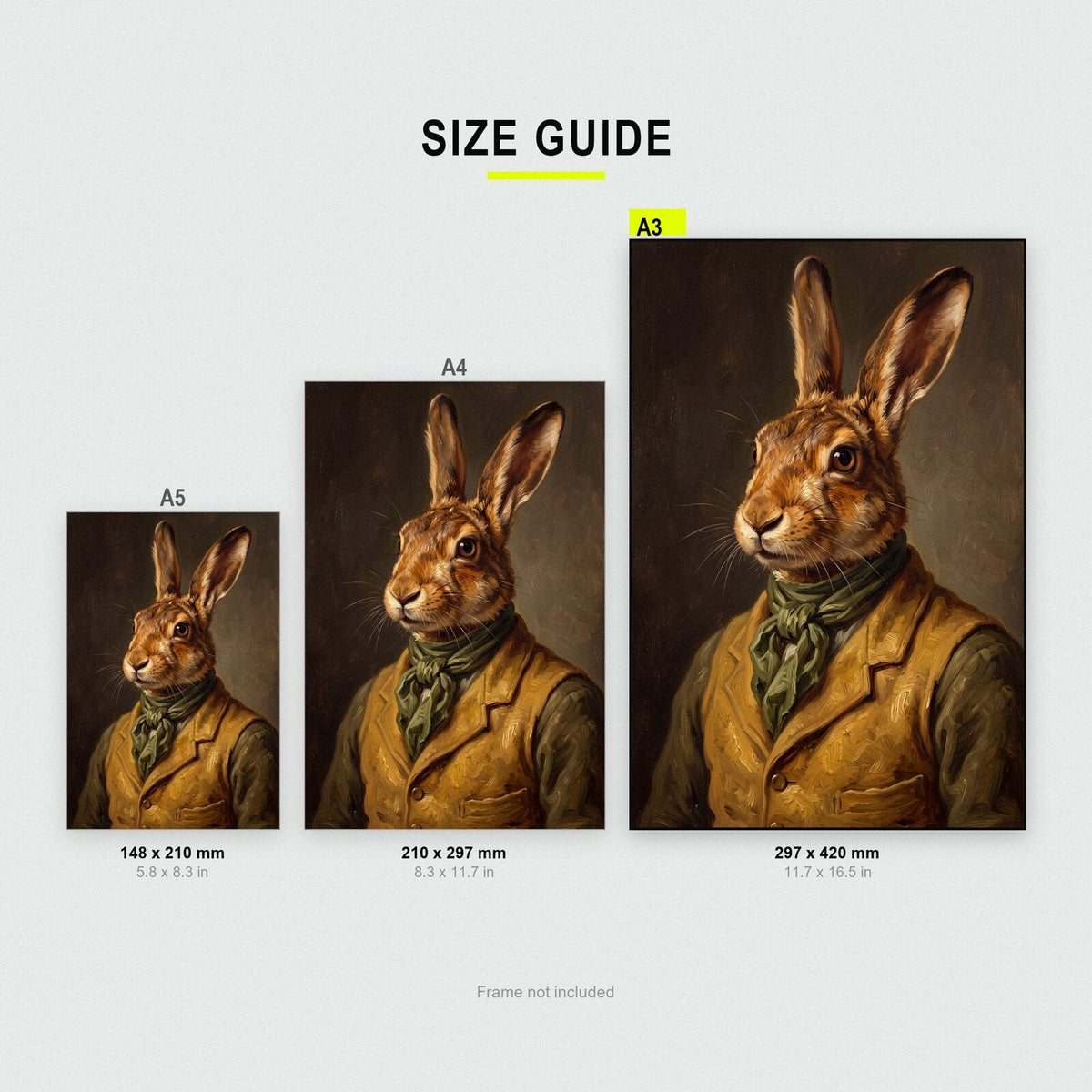 Hare The Gentry Animal Portrait Art Print
