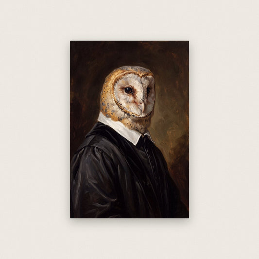 Owl The Gentry Animal Portrait Art Print