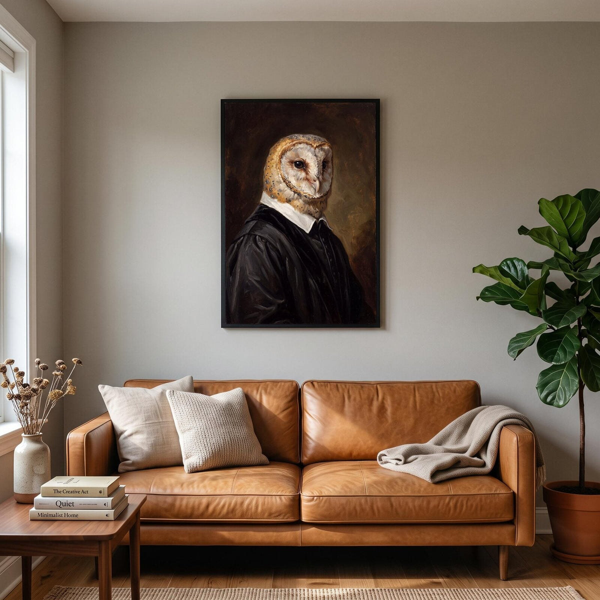Owl The Gentry Animal Portrait Art Print