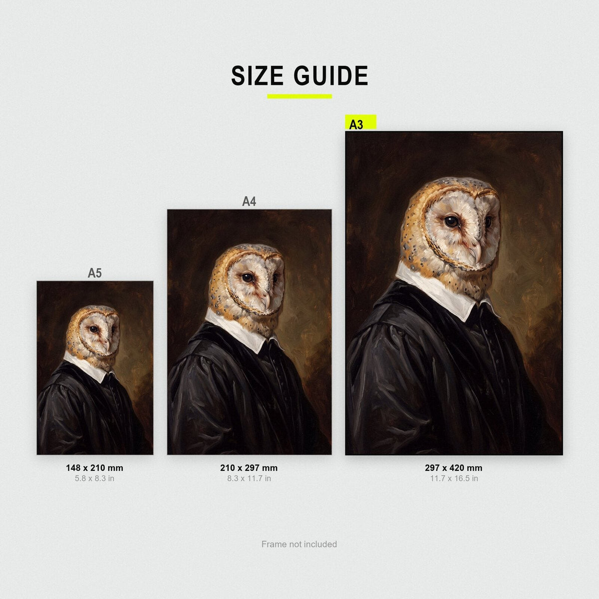 Owl The Gentry Animal Portrait Art Print