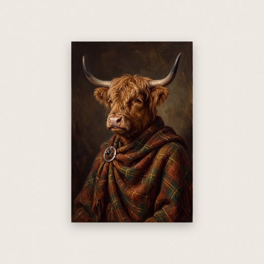 Highland Cow The Gentry Animal Portrait Art Print