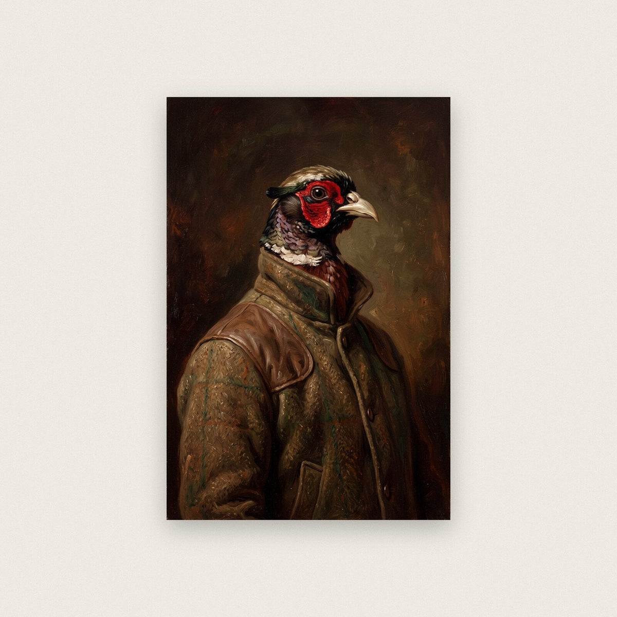 Pheasant The Gentry Animal Portrait Art Print