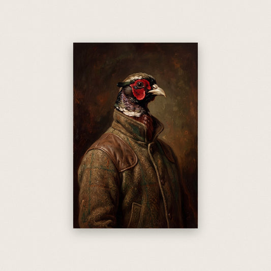 Pheasant The Gentry Animal Portrait Art Print