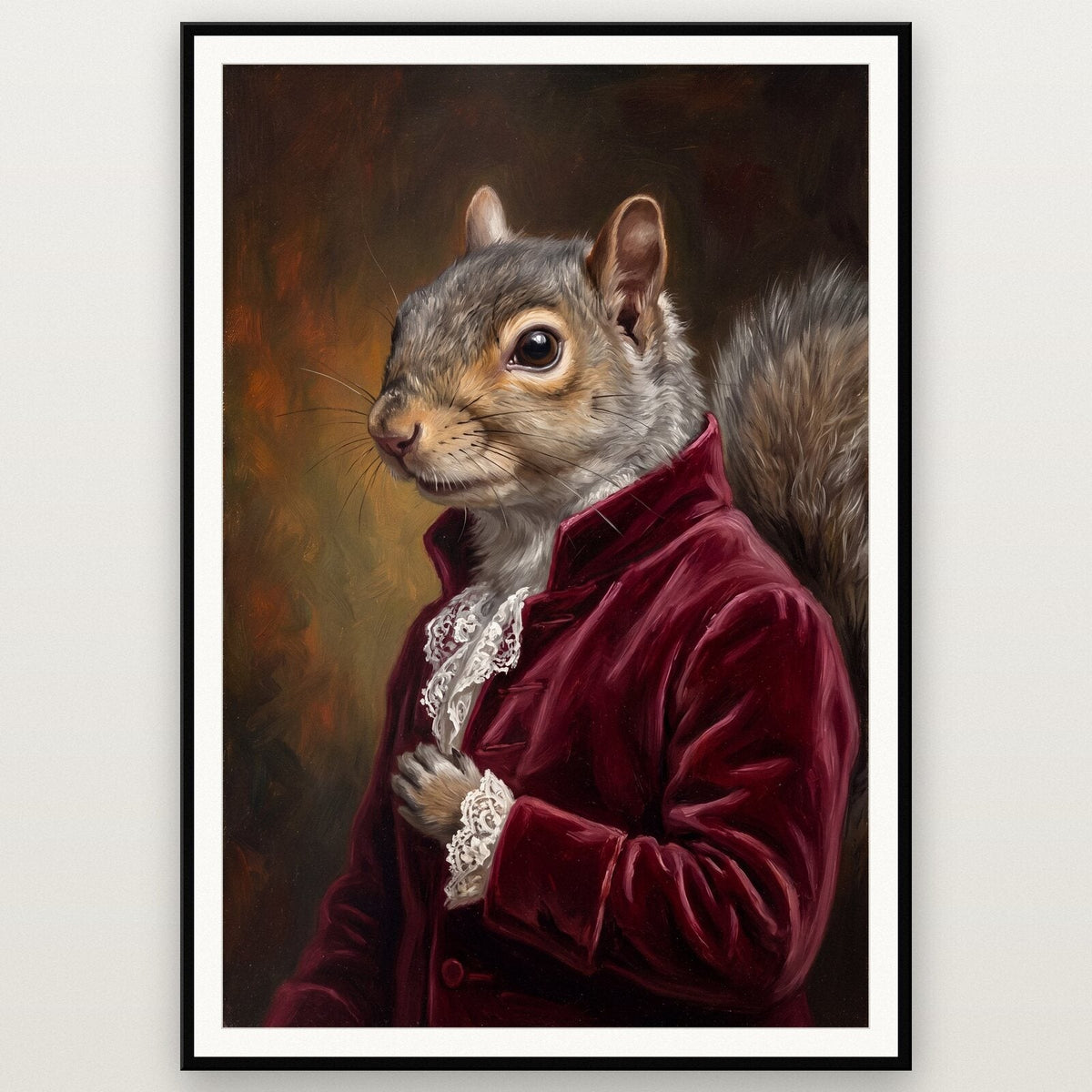 Squirrel The Gentry Animal Portrait Art Print