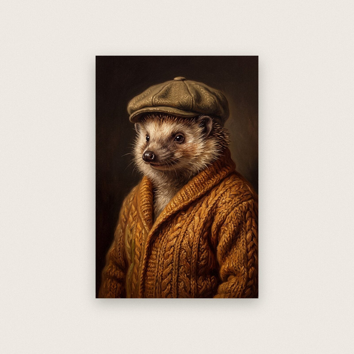 Hedgehog The Gentry Animal Portrait Art Print