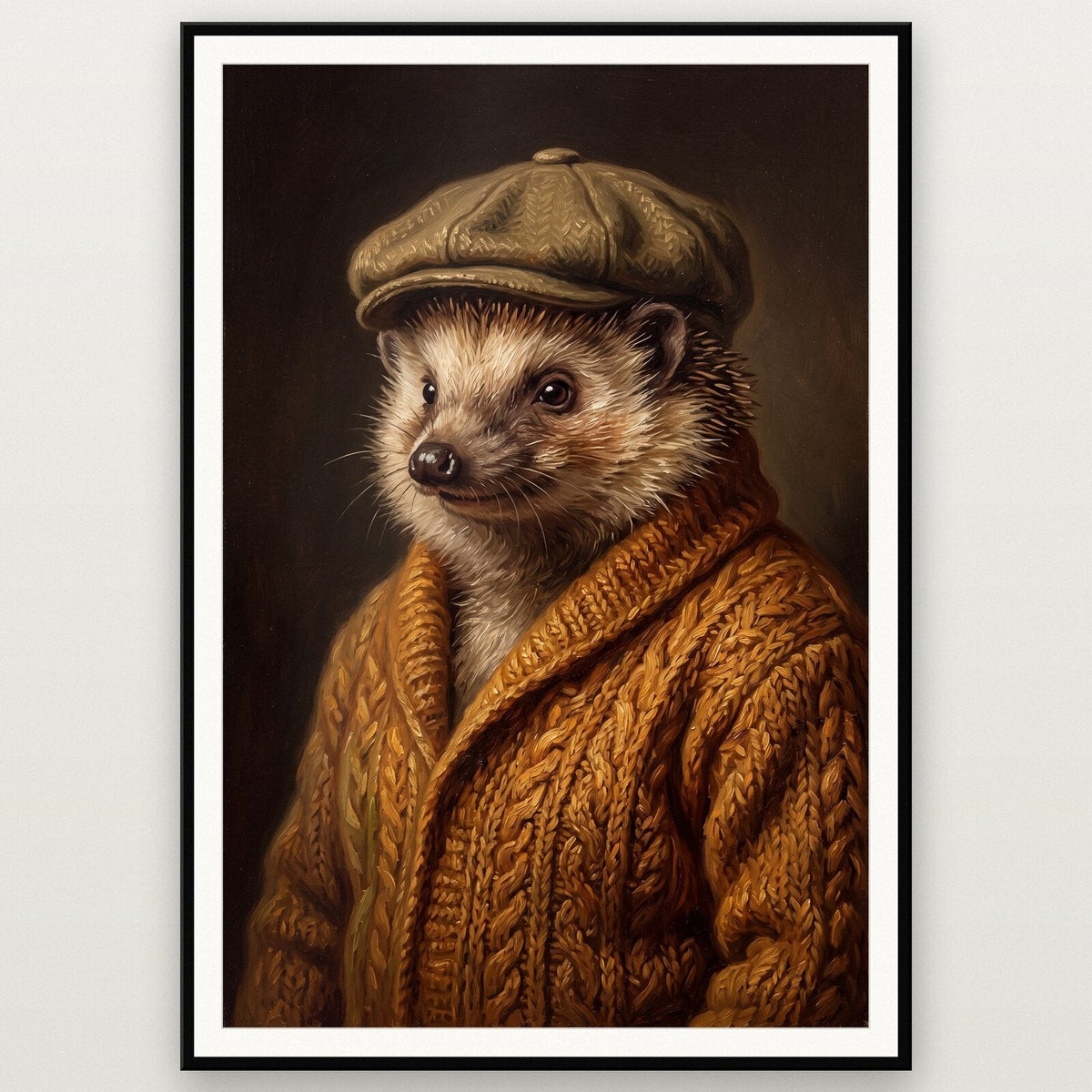 Hedgehog The Gentry Animal Portrait Art Print