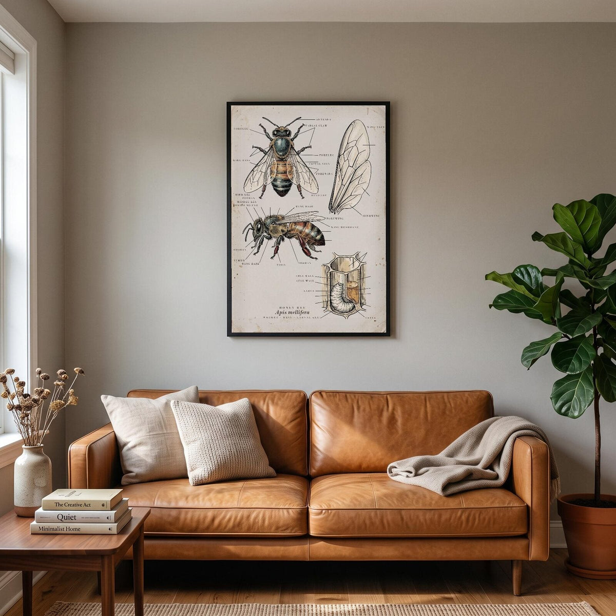 Honey Bee Specimen Plate Art Print