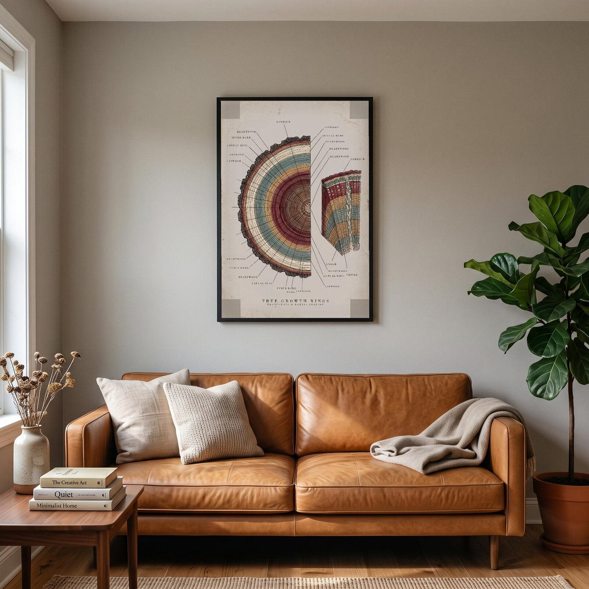 Tree Rings Specimen Plate Art Print