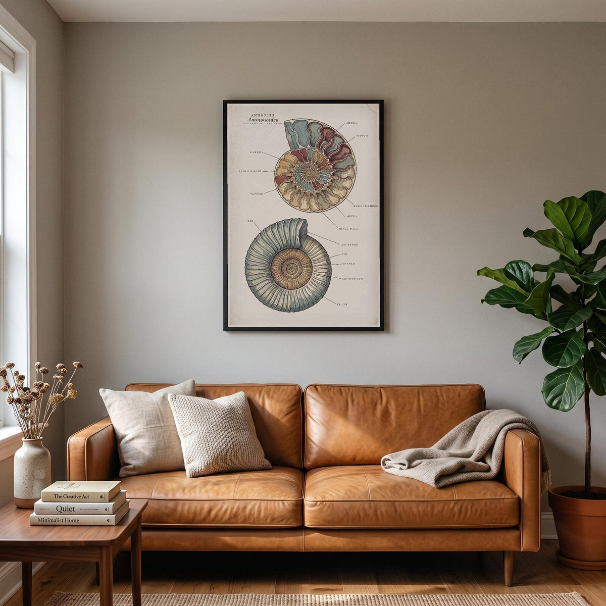 Ammonite Specimen Plate Art Print
