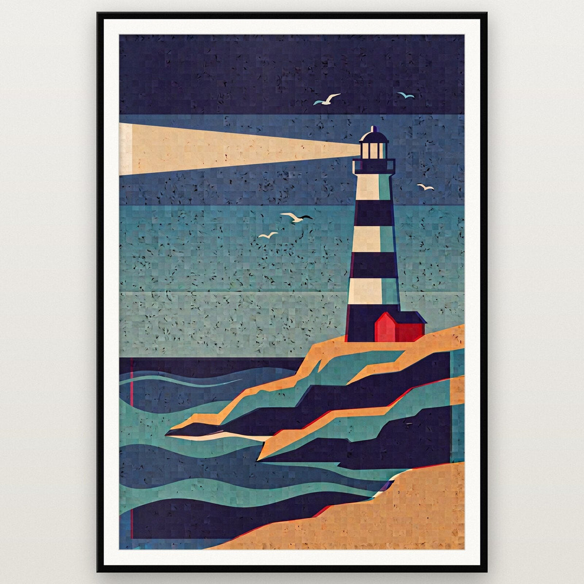 Lighthouse Tide Coastal Art Print