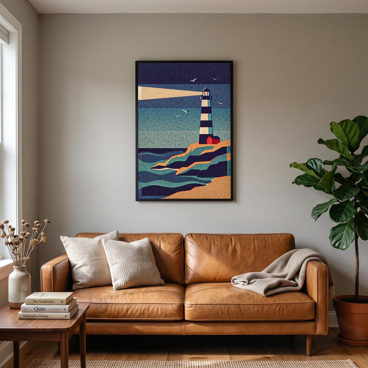 Lighthouse Tide Coastal Art Print