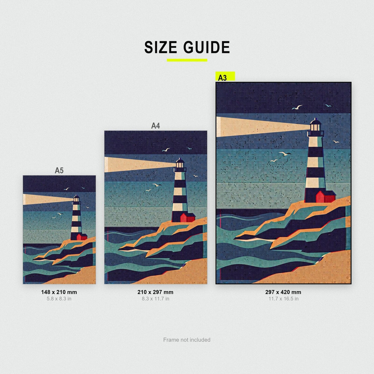 Lighthouse Tide Coastal Art Print