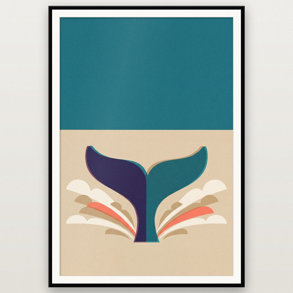 Whale Tide Coastal Art Print