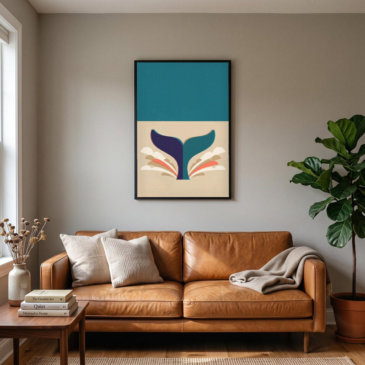 Whale Tide Coastal Art Print