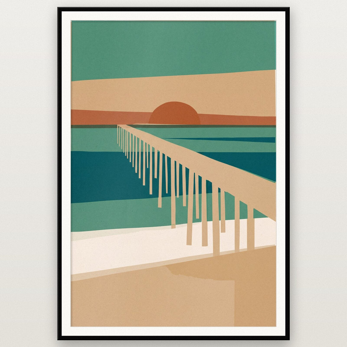 Pier Tide Coastal Art Print