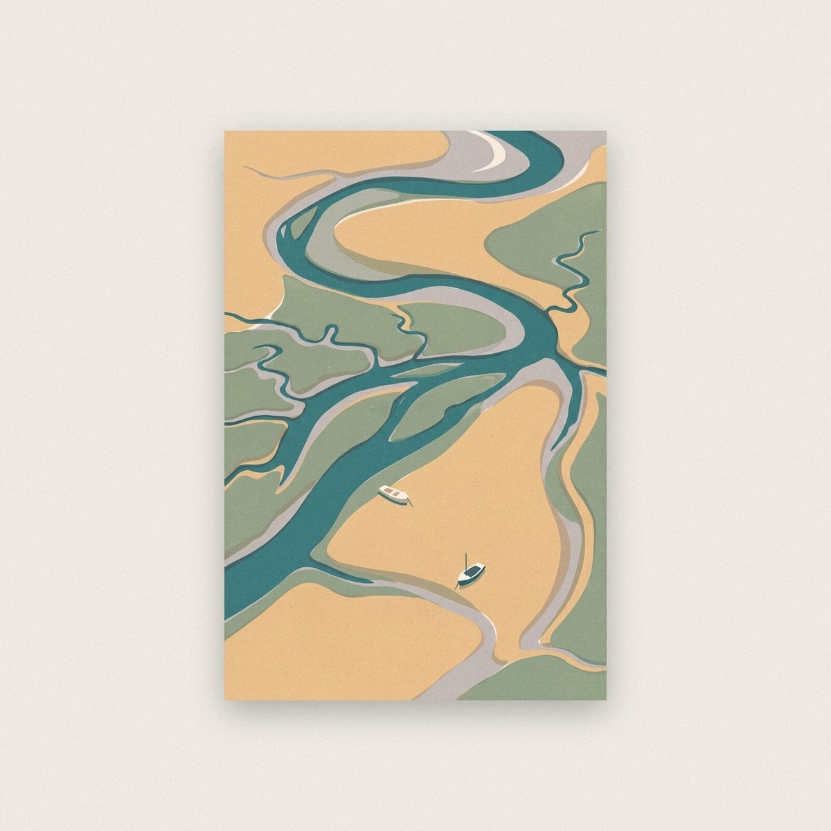 Estuary Tide Coastal Art Print