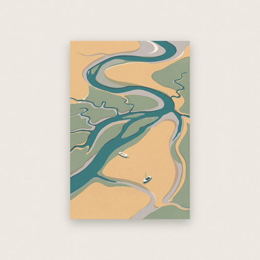 Estuary Tide Coastal Art Print