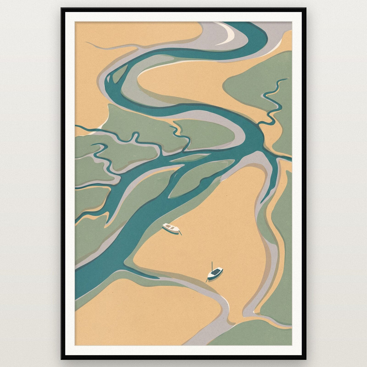 Estuary Tide Coastal Art Print