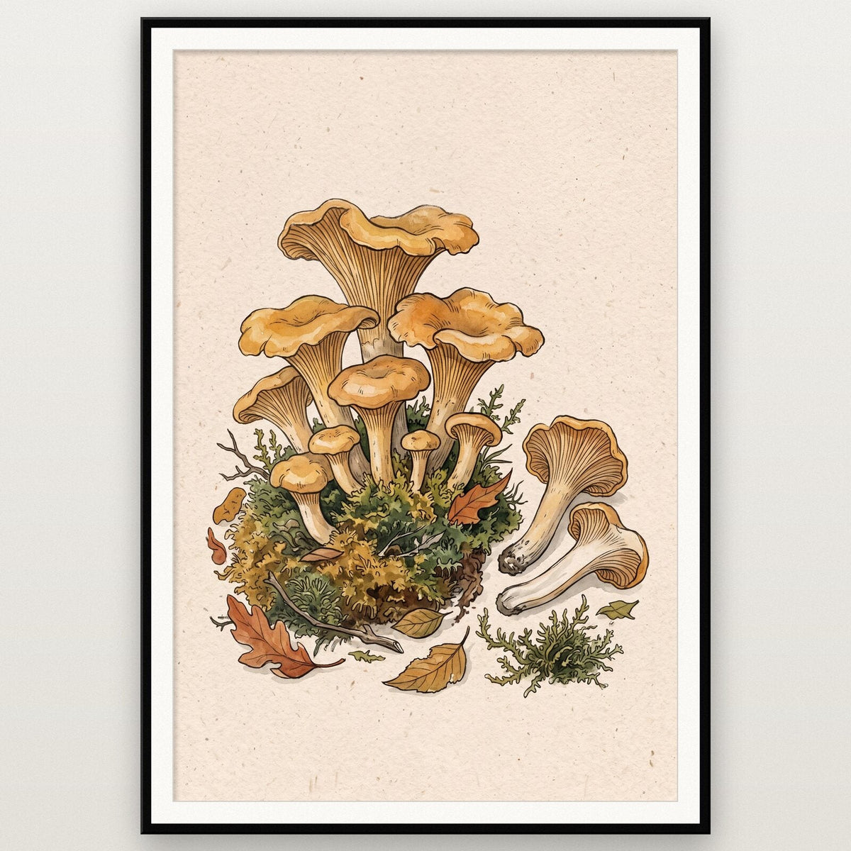Forest Floor Fungi Mushroom Art Print