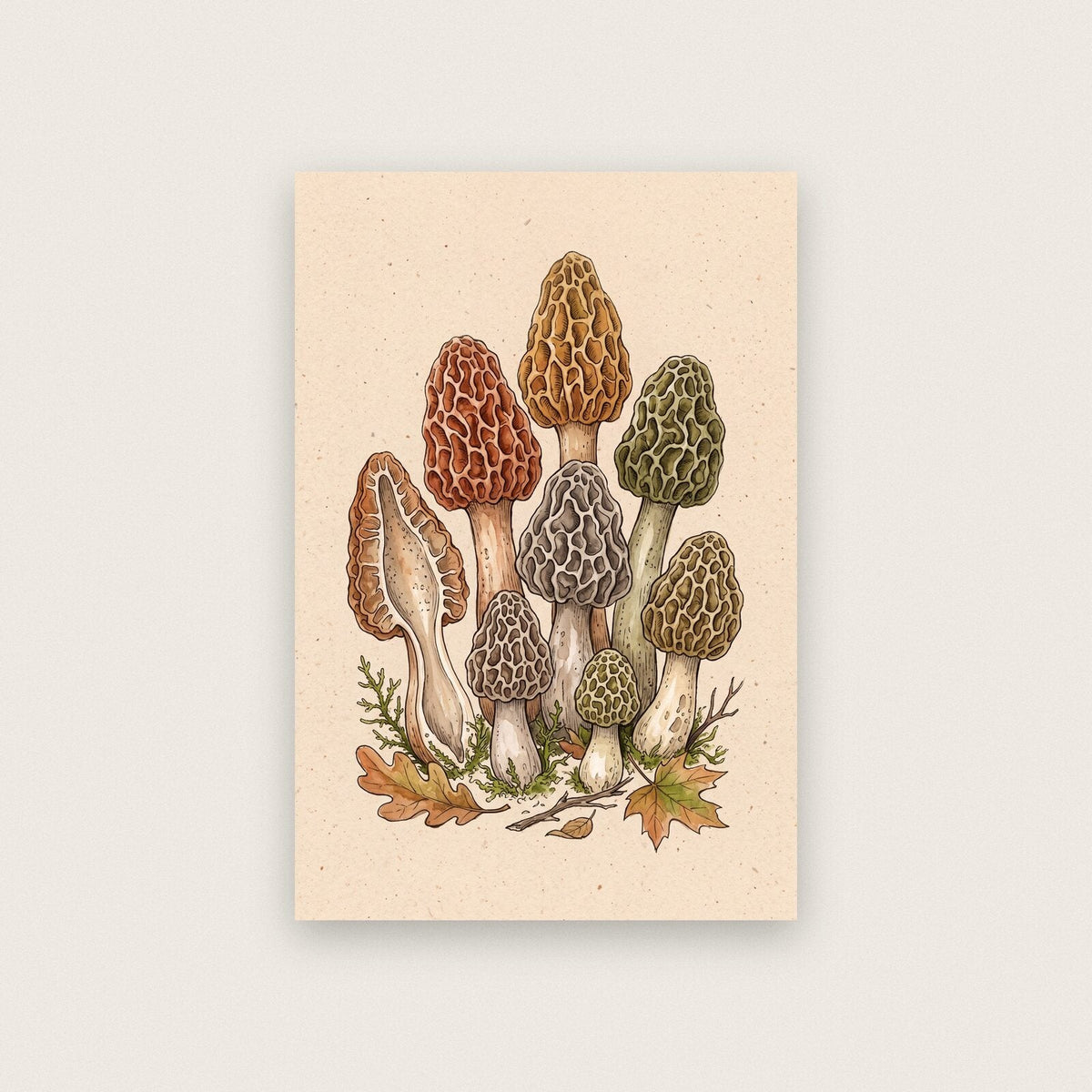Inkcaps Fungi Mushroom Art Print