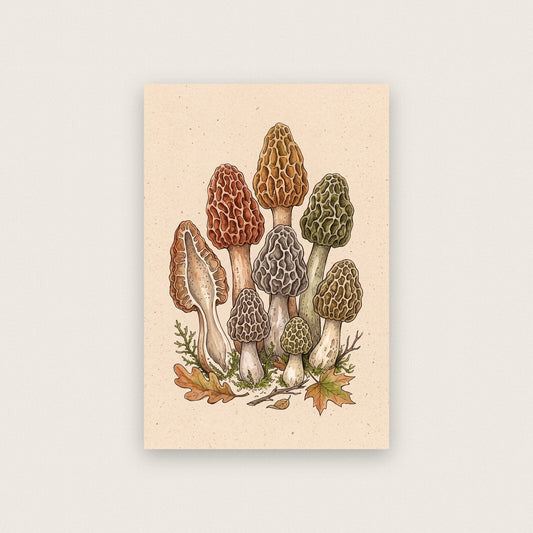 Inkcaps Fungi Mushroom Art Print