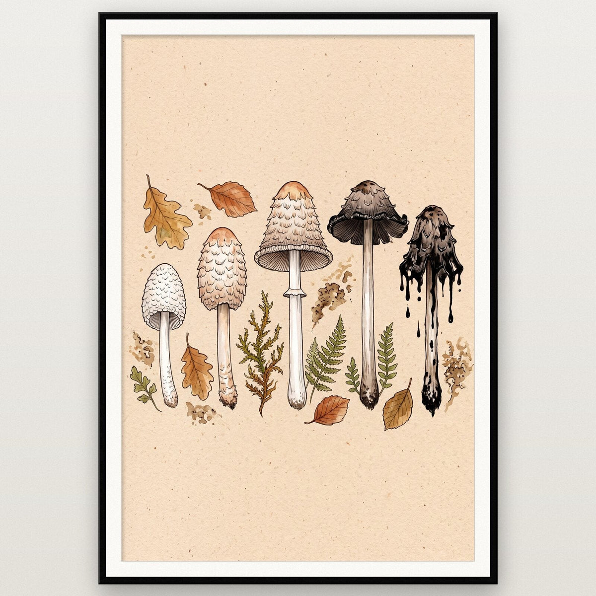 Lichens Fungi Mushroom Art Print