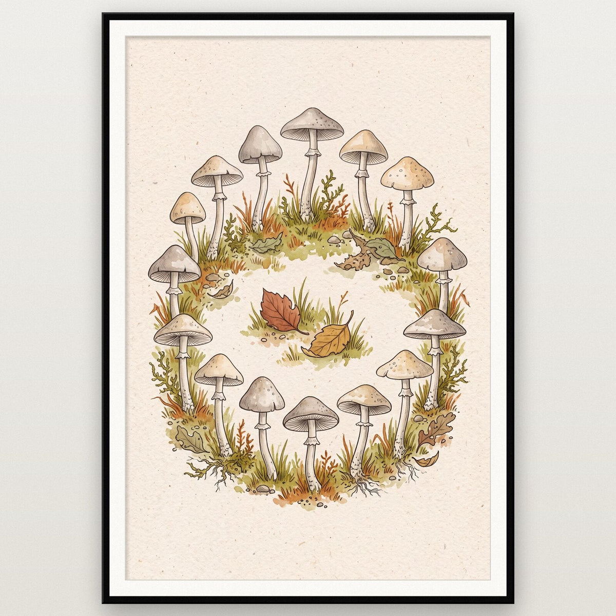 Oyster Mushrooms Fungi Mushroom Art Print
