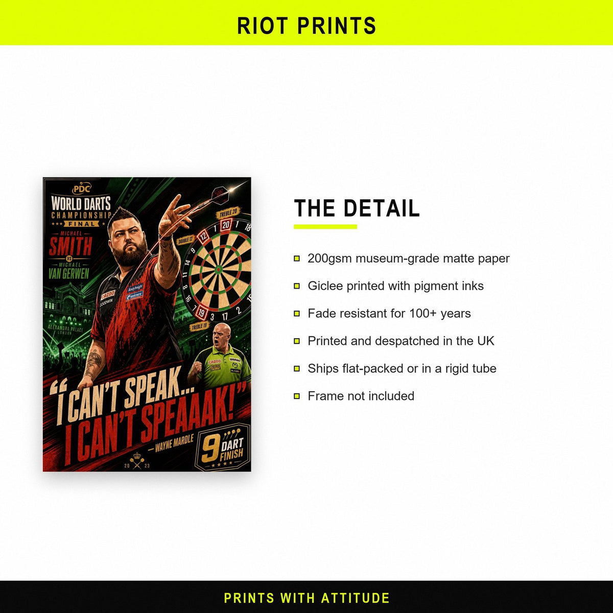 Wayne Mardle Darts Print paper and printing specification
