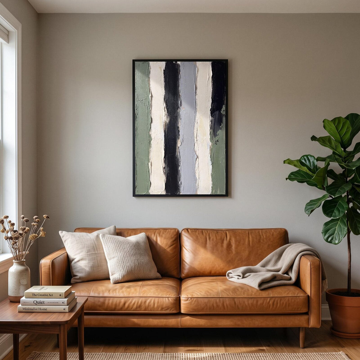 Vertical Pigment Abstract Art Print