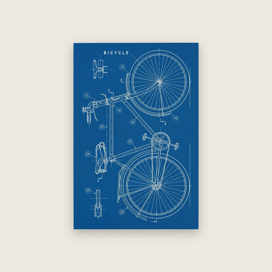Bicycle Blueprint Patent Art Print