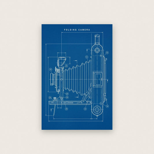 Folding Camera Blueprint Patent Art Print