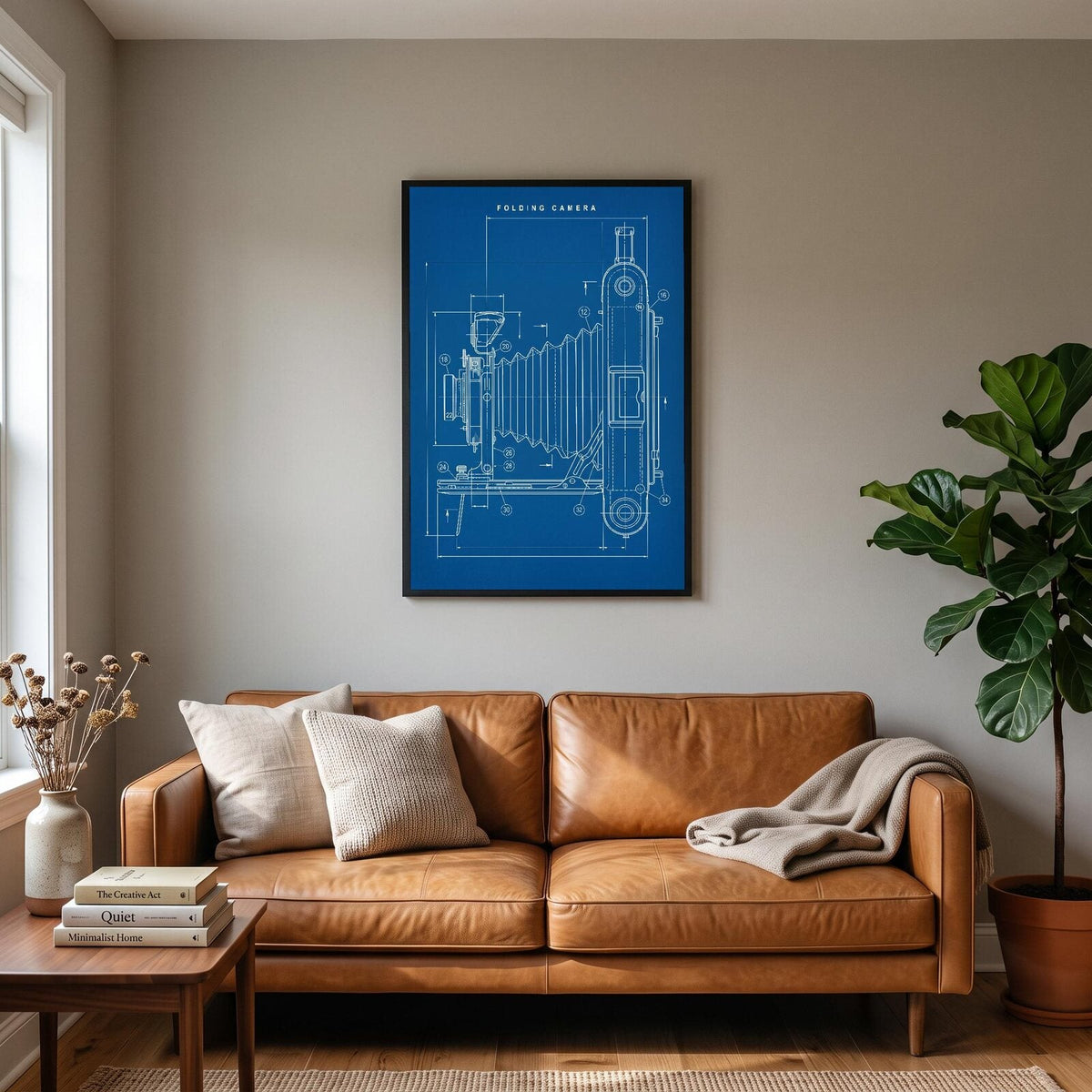 Folding Camera Blueprint Patent Art Print