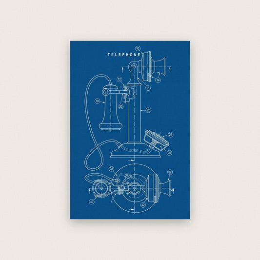 Telephone Blueprint Patent Art Print