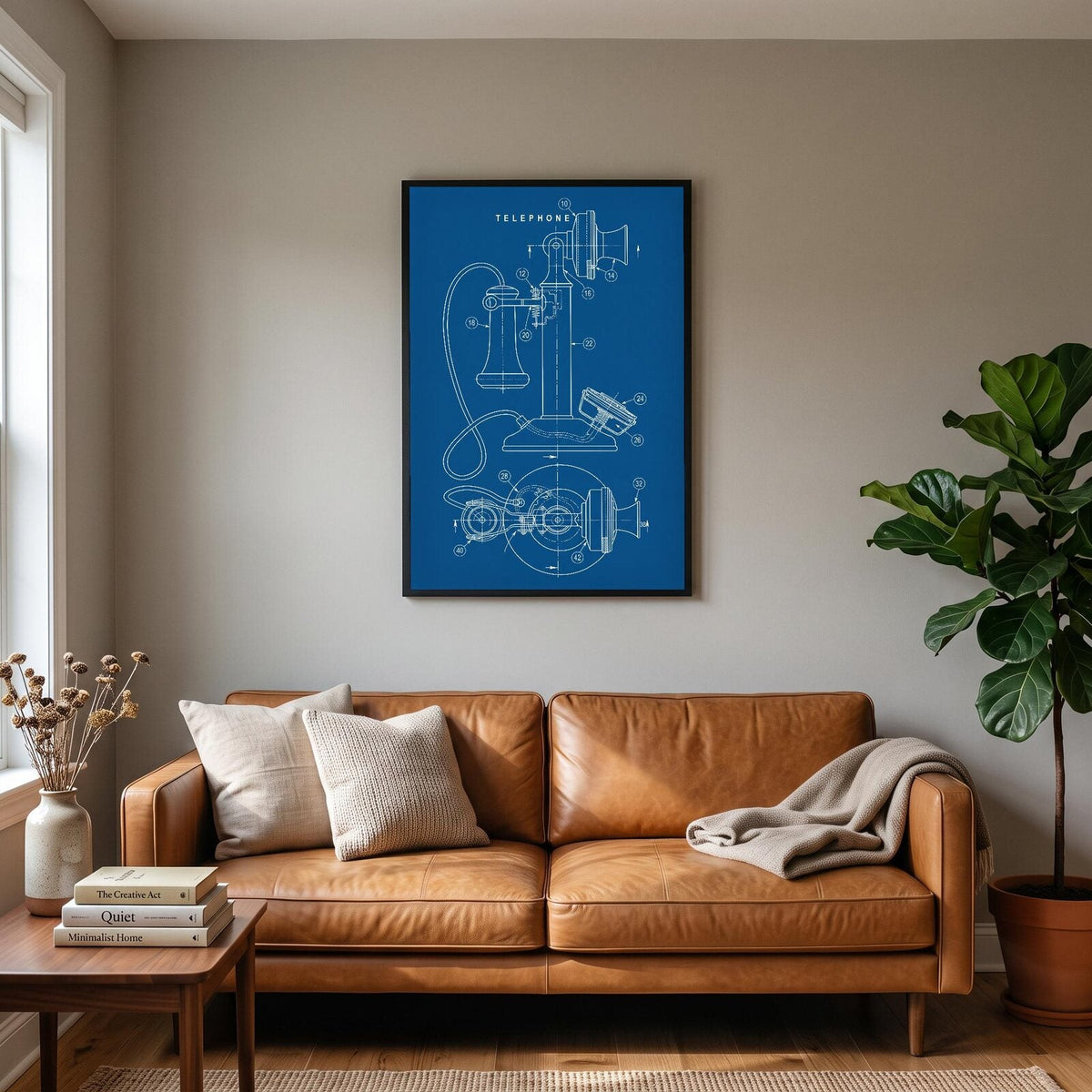 Telephone Blueprint Patent Art Print