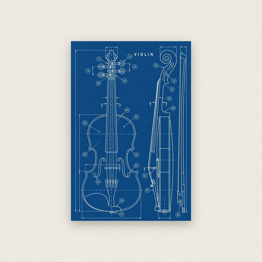 Violin Blueprint Patent Art Print