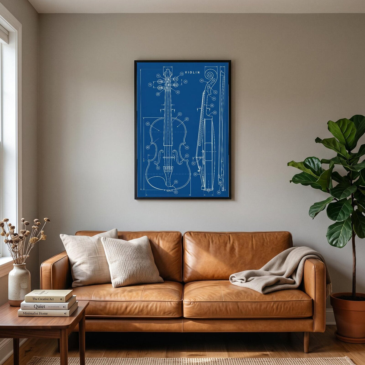 Violin Blueprint Patent Art Print