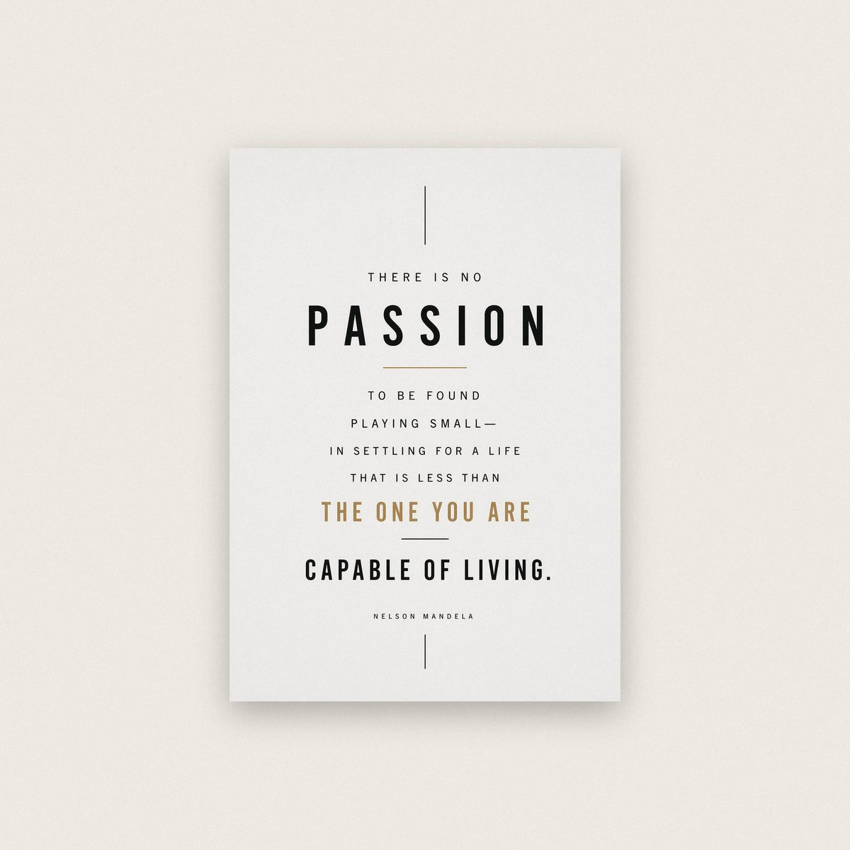 Nelson Mandela Quote Print
