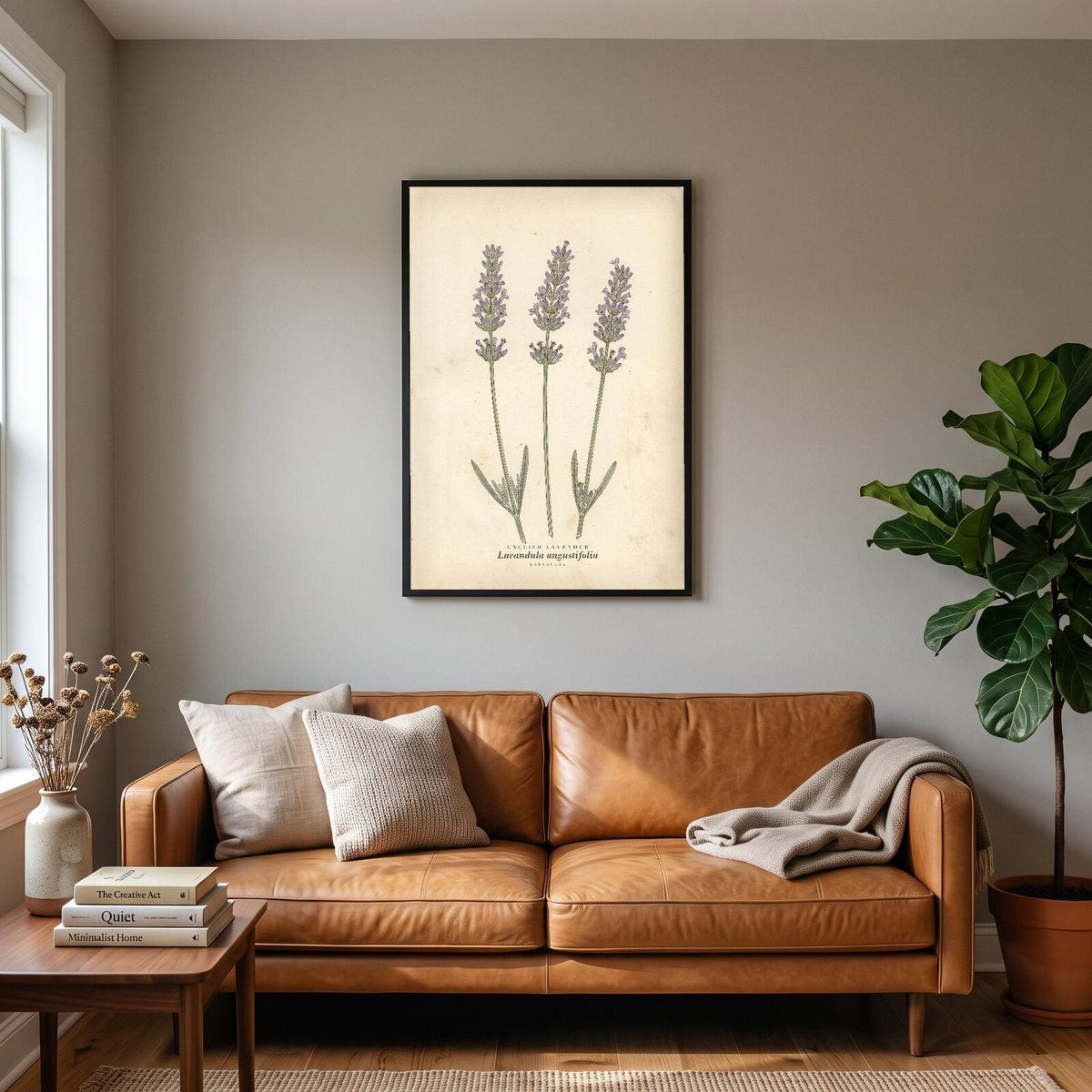 English Lavender Herbarium Botanical Art Print